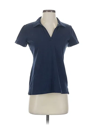 Pre-owned Nautica Short Sleeve Top Blue Collared Neckline Tops