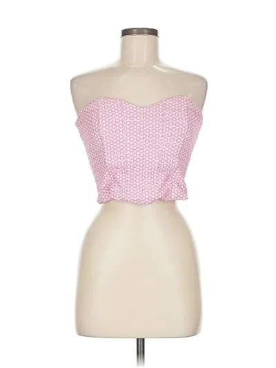 Pre-owned Show Me Your Mumu Tube Top Pink Strapless Neckline Tops