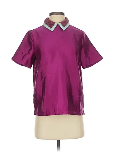 Pre-owned Scotch & Soda Short Sleeve Blouse In Purple