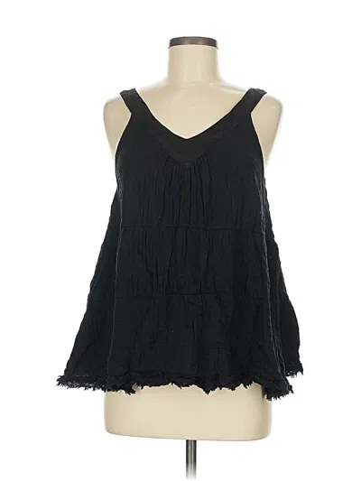 Pre-owned Stark X Tank Top Black Cold Shoulder Neckline Tops