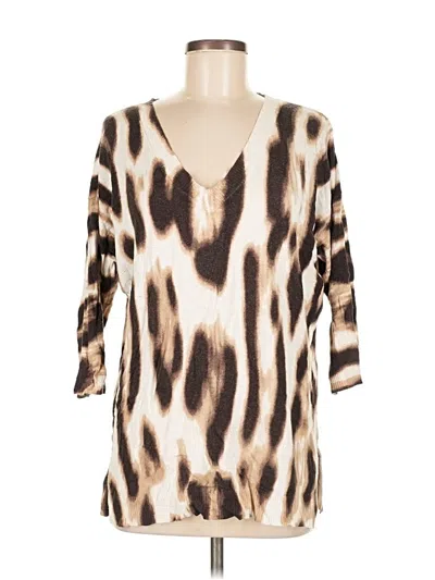 Pre-owned Chico's Cardigan Sweater In Brown