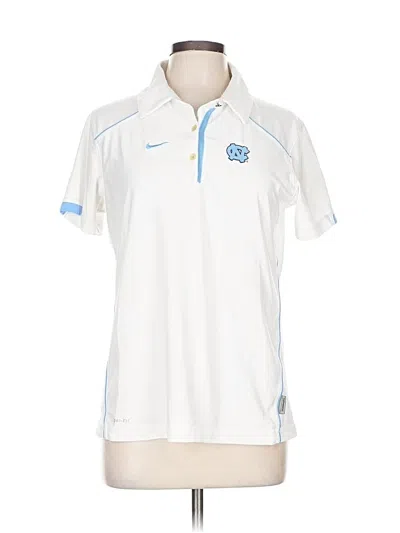 Pre-owned Nike Short Sleeve Polo Shirt In White