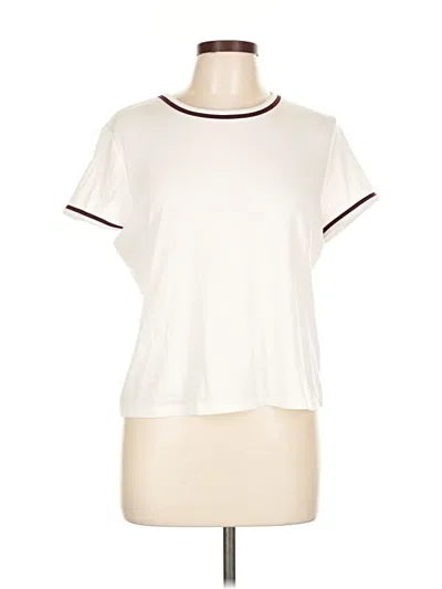 Pre-owned Athleta Short Sleeve T-shirt In White