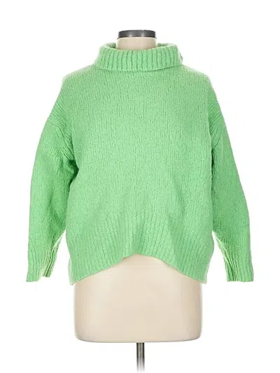 Pre-owned A.l.c Turtleneck Sweater In Green