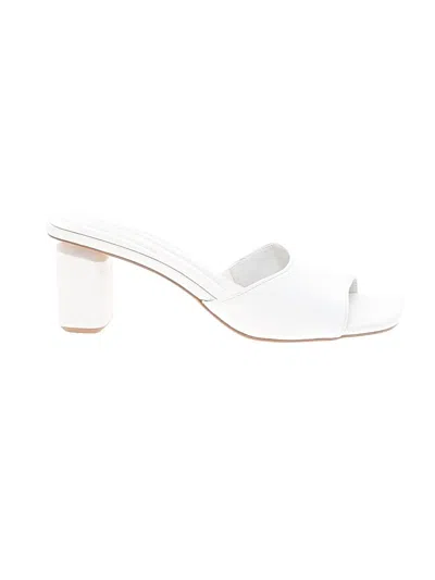 Pre-owned Franco Sarto Mule/clog In White