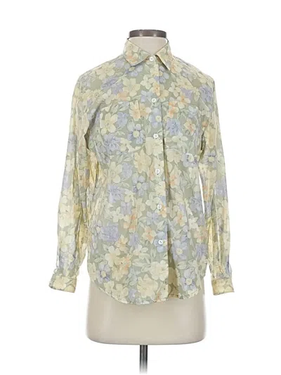 Pre-owned Lizsport Long Sleeve Blouse In Yellow