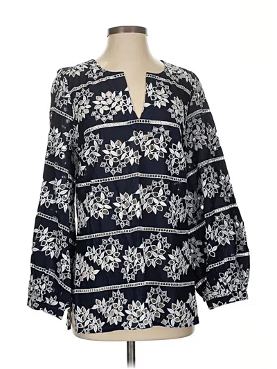 Pre-owned Chico's 3/4 Sleeve Blouse In Blue