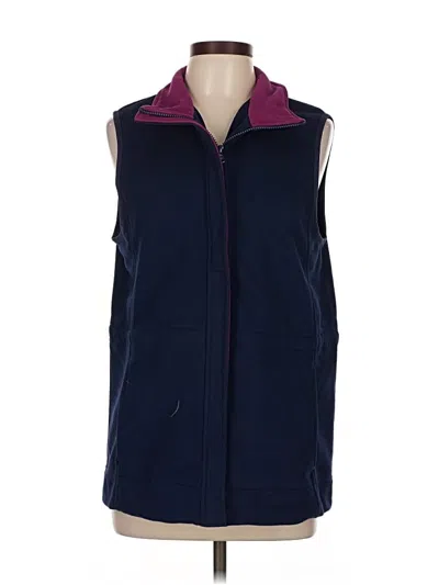 Pre-owned Lands' End Vest In Blue