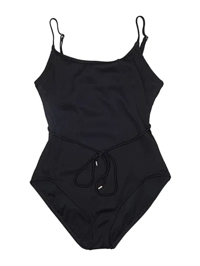 Pre-owned Loft Beach One Piece Swimsuit In Black
