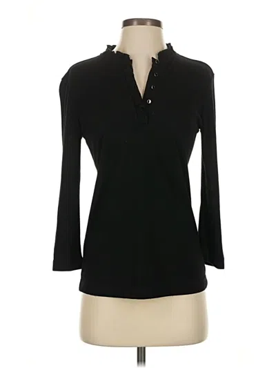 Pre-owned Calvin Klein Long Sleeve Polo Shirt In Black