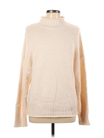 Pre-owned Zesica Long Sleeve Turtleneck In White