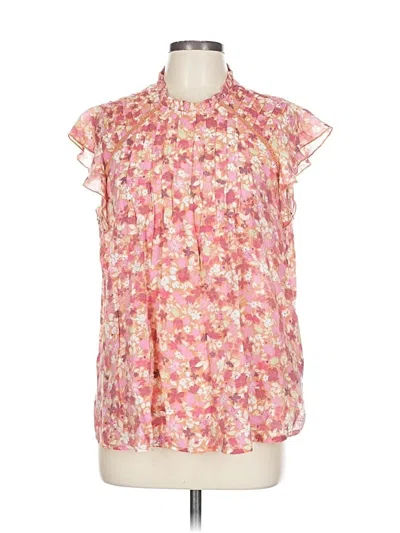 Pre-owned Nanette Lepore Short Sleeve Blouse In Pink