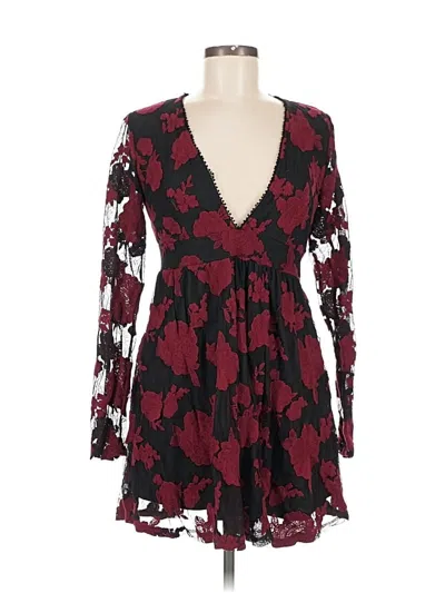 Pre-owned Forever 21 Cocktail Dress In Burgundy