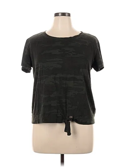 Pre-owned Sanctuary Short Sleeve Top Black Keyhole Neckline Tops