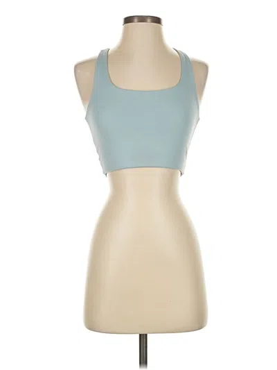 Pre-owned Girlfriend Collective Tank Top Teal Halter Neckline Tops In Blue