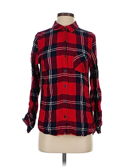 Pre-owned Harper Long Sleeve Button Down Shirt In Red