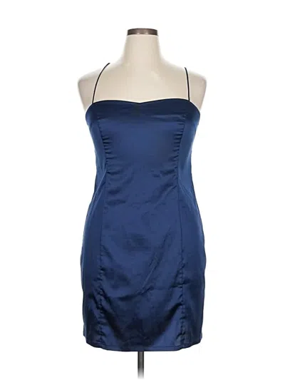 Pre-owned Teri Jon Cocktail Dress In Blue
