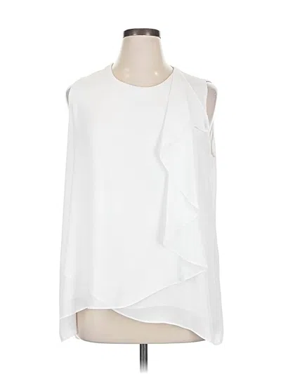 Pre-owned Peter Nygard Sleeveless Blouse In White