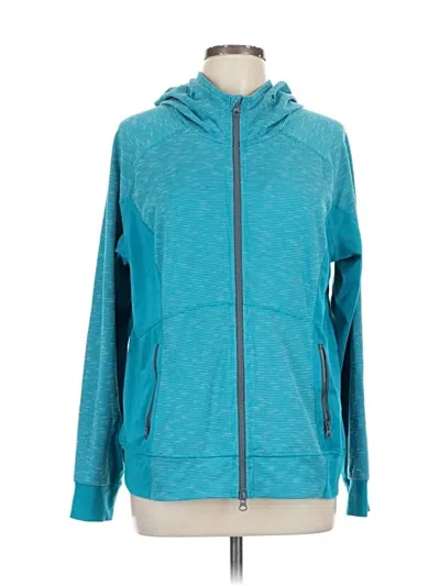 Pre-owned Zella Zip Up Hoodie In Blue