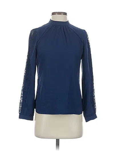 Pre-owned Brooks Brothers Long Sleeve Blouse In Blue