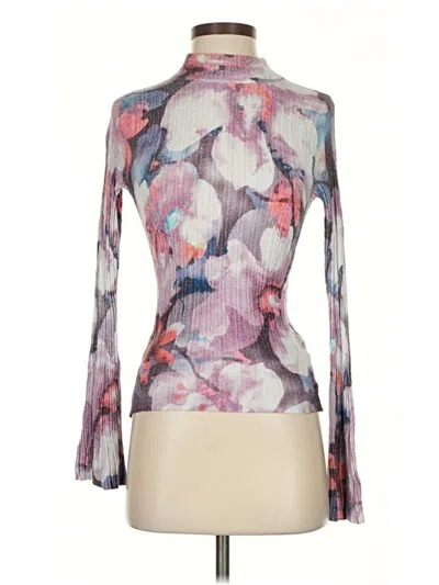 Pre-owned Pilcro Long Sleeve Blouse In Purple