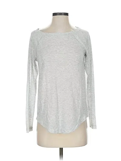 Pre-owned Ann Taylor Loft 3/4 Sleeve T-shirt In Silver