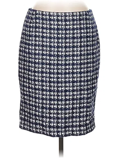Pre-owned Lafayette 148 Formal Skirt In Blue