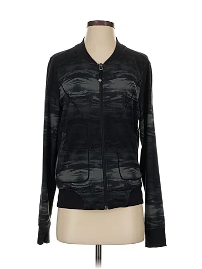 Pre-owned Athleta Cardigan Sweater In Black