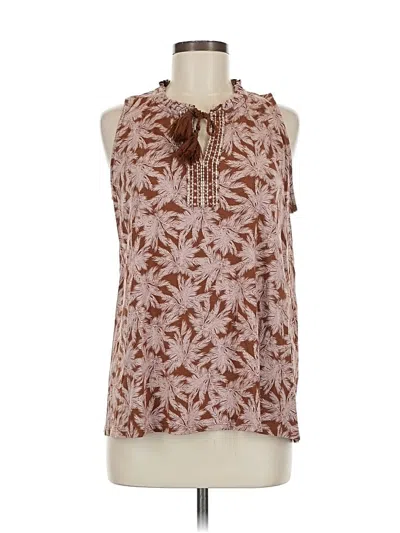 Pre-owned Jjill Sleeveless Blouse In Brown