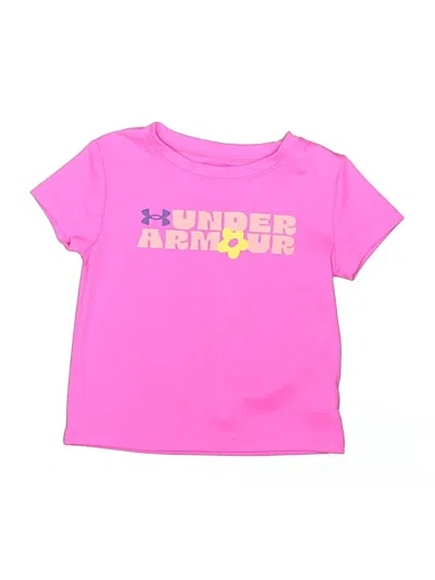 Pre-owned Under Armour Kids' Short Sleeve T-shirt In Pink