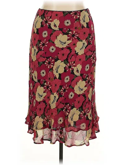 Pre-owned Style & Co Casual Skirt In Burgundy