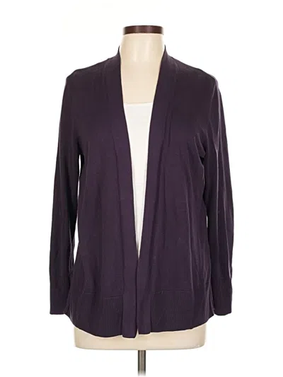 Pre-owned Croft & Barrow Cardigan Sweater In Purple