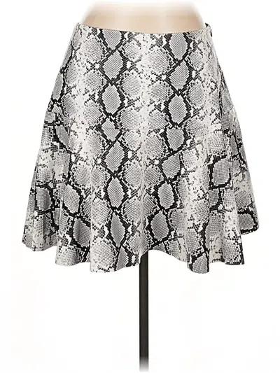 Pre-owned Scoop Formal Skirt In Silver