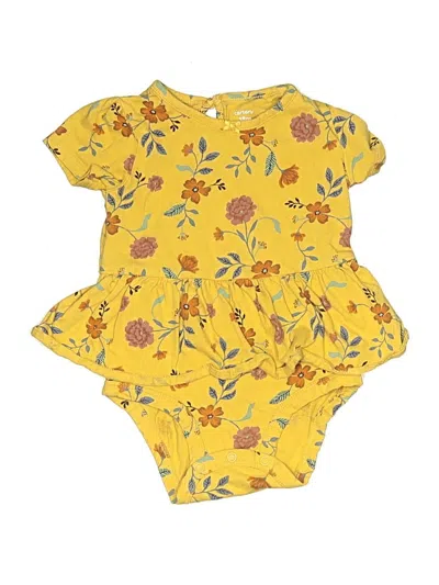Pre-owned Carter's Kids' Dress In Yellow