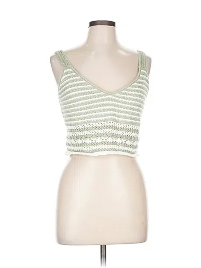 Pre-owned Hollister Sleeveless Top Green Sweetheart Neckline Tops