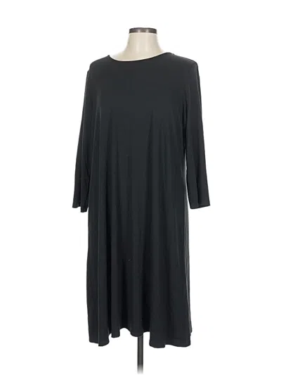 Pre-owned Jjill Casual Dress In Black