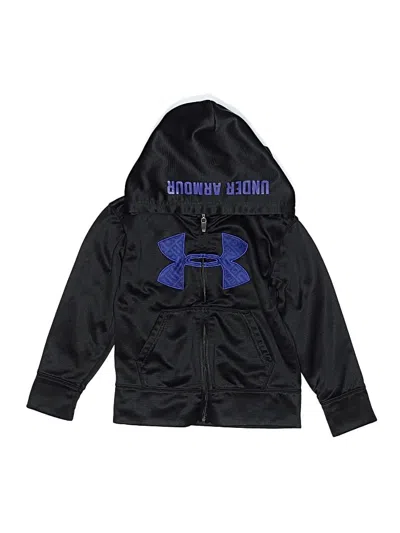 Pre-owned Under Armour Kids' Zip Up Hoodie In Black