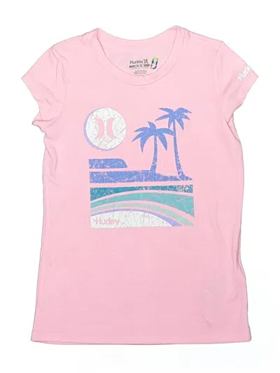 Pre-owned Hurley Kids'  Short Sleeve T-shirt In Pink