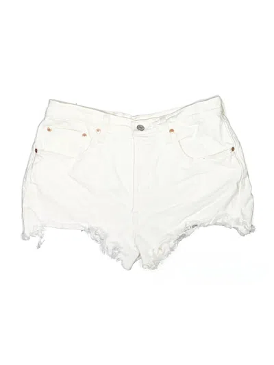 Pre-owned Levi's Denim Shorts In White