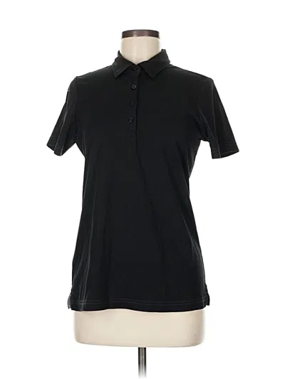 Pre-owned Travis Mathew Short Sleeve Blouse In Black