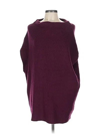 Pre-owned Chico's Poncho In Burgundy
