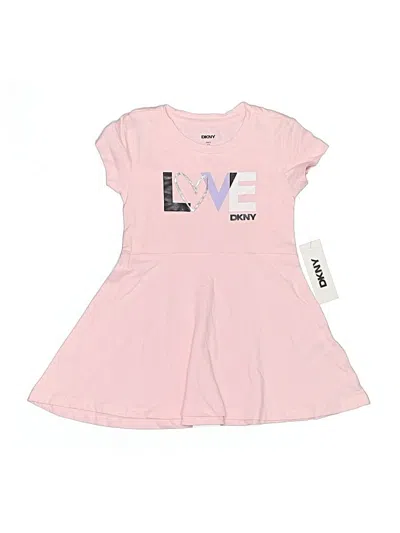 Pre-owned Dkny Kids' Dress In Pink