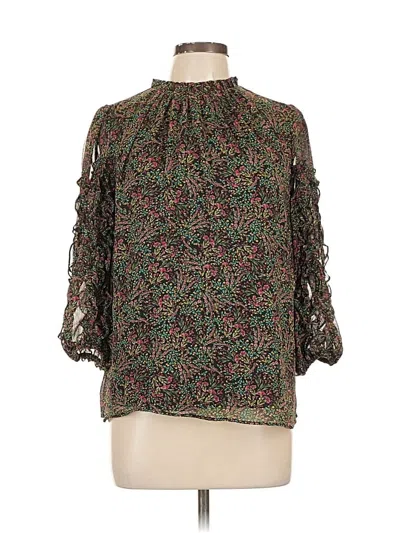 Pre-owned Cece 3/4 Sleeve Blouse In Green