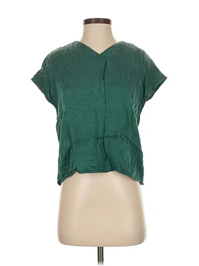 Pre-owned Dear John Short Sleeve Blouse In Blue