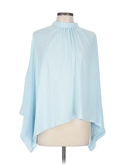 Pre-owned Angashion 3/4 Sleeve Blouse In Blue