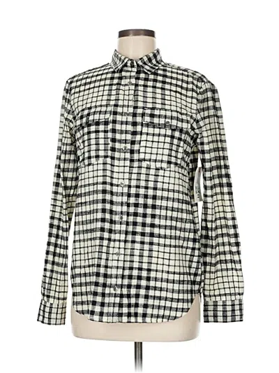 Pre-owned Billabong Long Sleeve Button Down Shirt In White