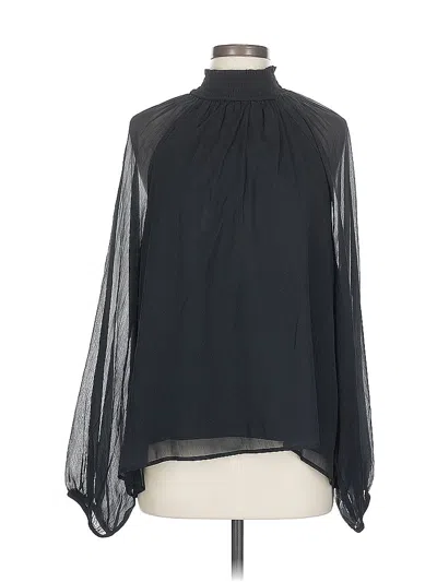 Pre-owned Joie Long Sleeve Blouse In Black