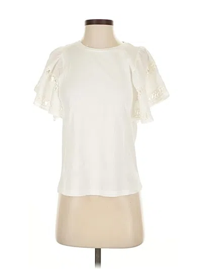 Pre-owned Self Contrast Short Sleeve T-shirt In White