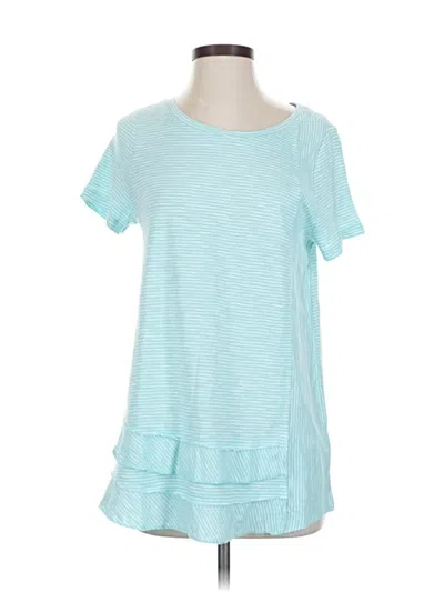 Pre-owned Soft Surroundings Short Sleeve T-shirt In Blue