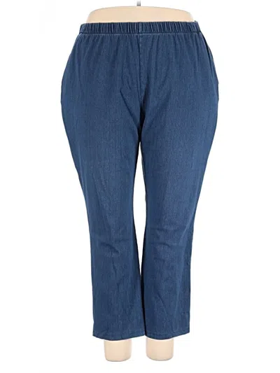 Pre-owned Lands' End Casual Pants In Blue